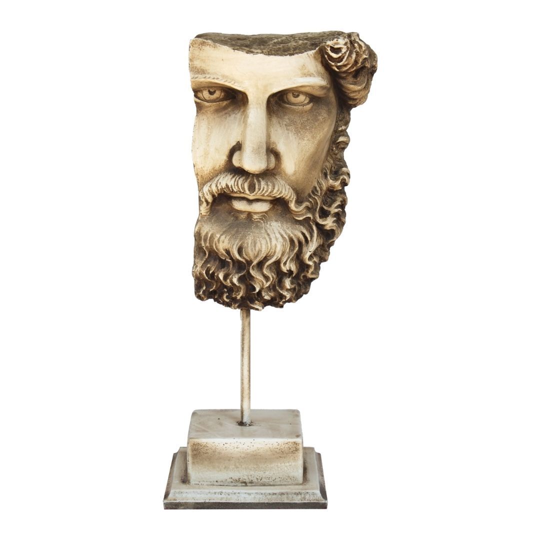 Poseidon Kaideli Büst Beyaz 17x42cm