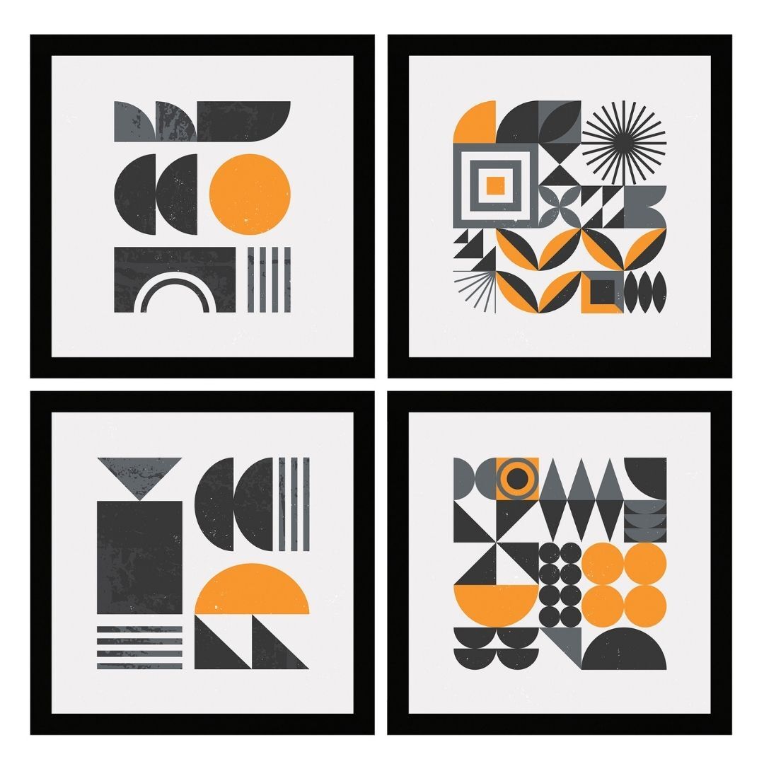 UV 4 lü Set İskandinav Tablo 96x96cm
