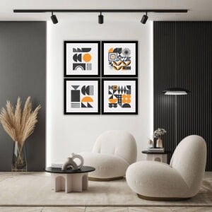 UV 4lü Set İskandinav Tablo 96x96cm