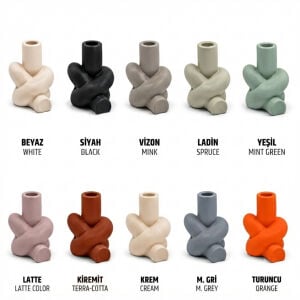 2li Set Düğüm Mumluk 11x12cm