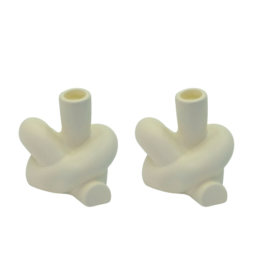 2li Set Düğüm Mumluk 11x12cm