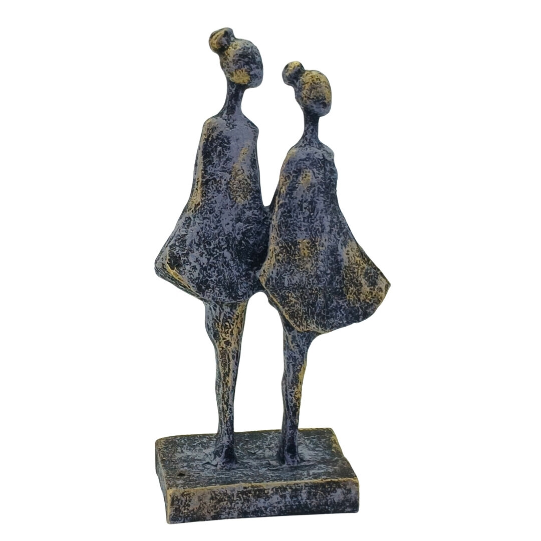 İki Kız Dekoratif Obje 12x30cm