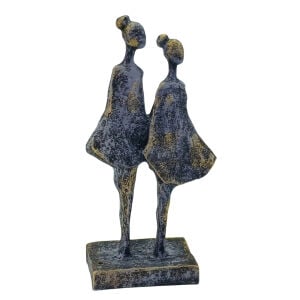 İki Kız Dekoratif Obje 12x30cm