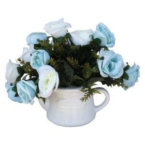 Seramik Saksıda Çiçek 20x19cm