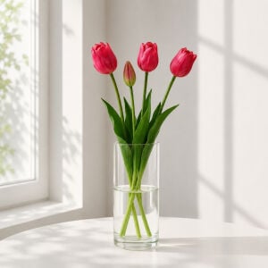 Islak Dokulu Lale Fuşya 47cm