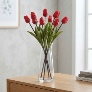 Islak Dokulu Lale Kırmızı 47cm