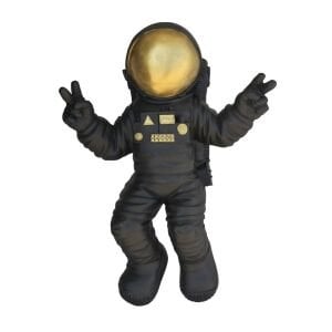 Astronot Duvar Dekor Siyah 35x46cm