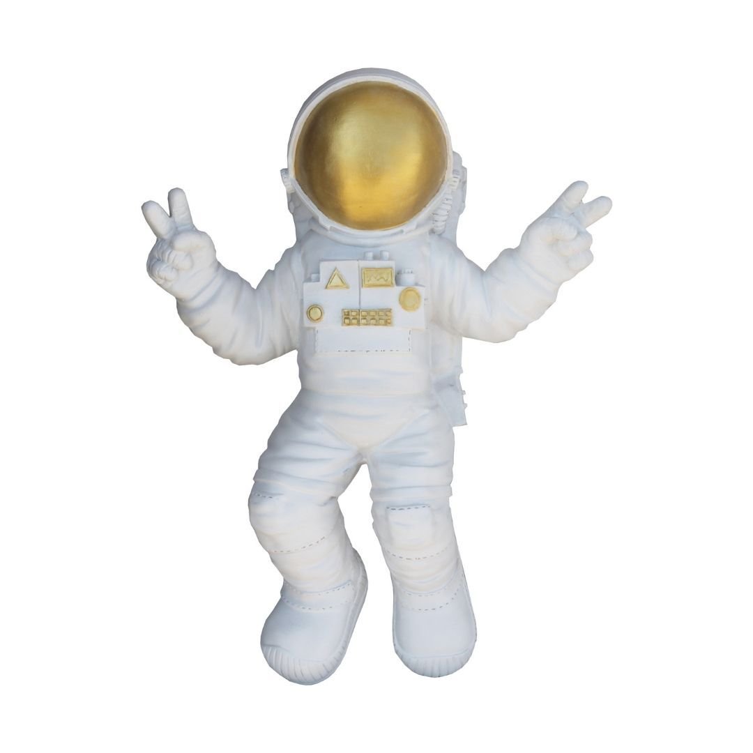 Astronot Duvar Dekor Beyaz 35x46cm