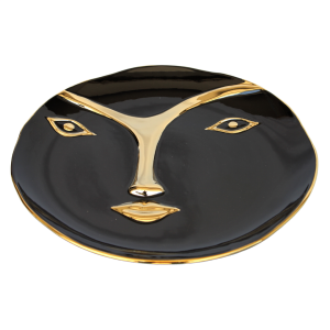 Face Dekoratif Tabak Siyah 33cm