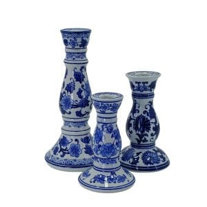 3lü Set Çini Şamdan 12x25cm