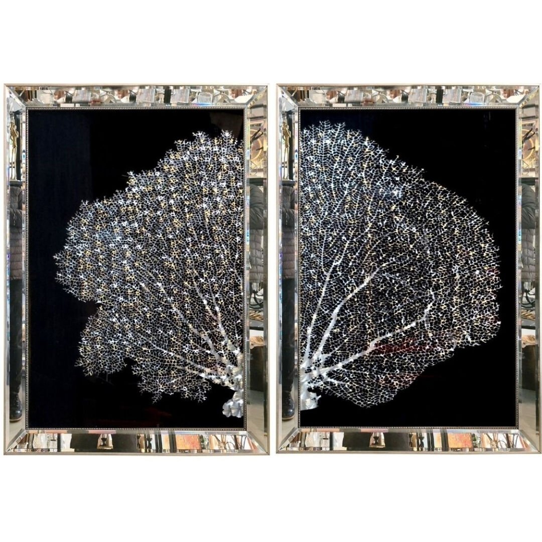 2li Set Mercan Gümüş Tablo 83x113cm