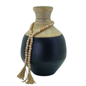 Bohem Ahşap Vazo 24x37cm