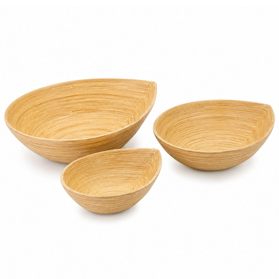 3lü Set Ahşap Kase 8x30cm