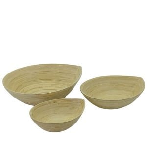 3lü Set Ahşap Kase 8x30cm