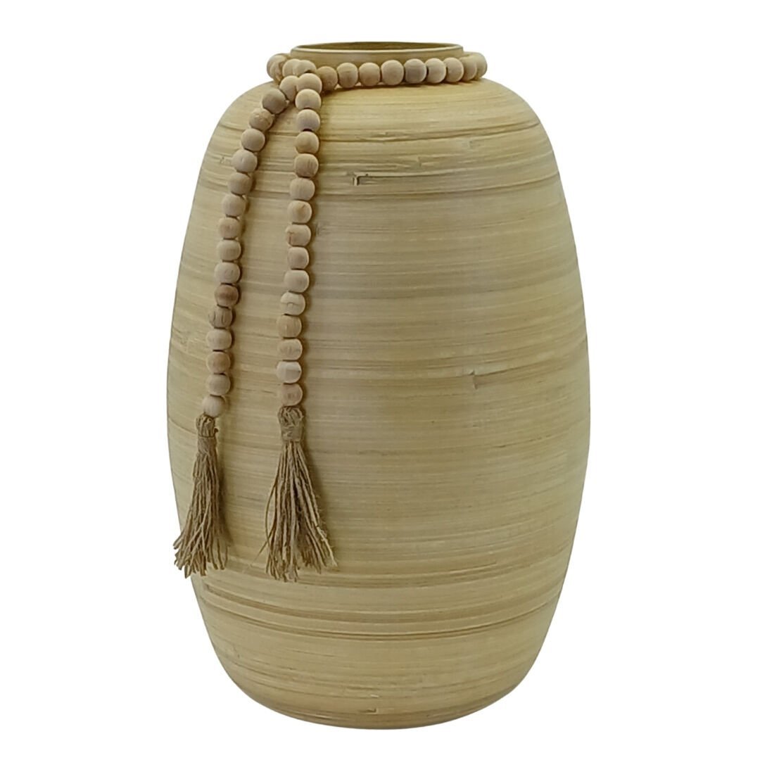 Bohem Ahşap Vazo 23x39cm