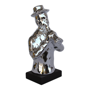 Tiran Cazcı Gümüş 15x28cm