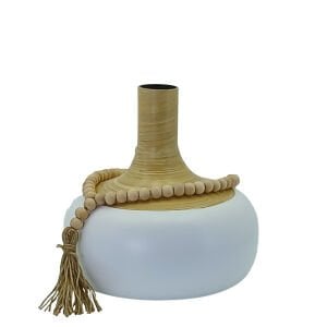 Bohem Ahşap Vazo 24x24cm