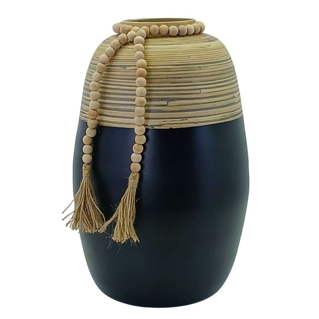 Bohem Ahşap Vazo 23x39cm