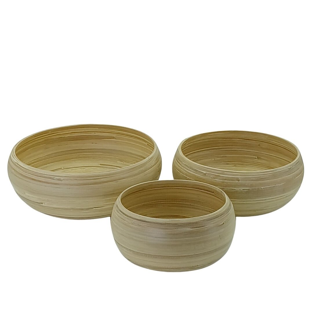 3lü Set Ahşap Kase 11x27cm