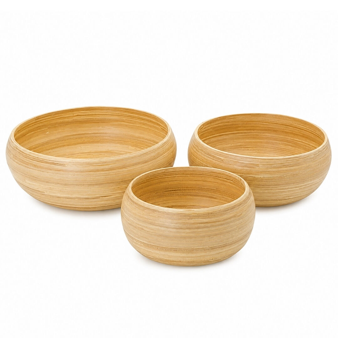 3lü Set Ahşap Kase 11x27cm