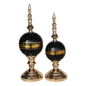 2li Set Top Küre Siyah 12x36cm