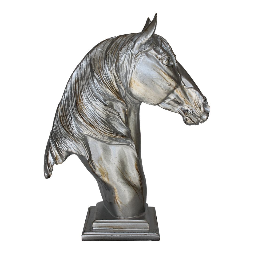 At Büst 32x45cm Gümüş