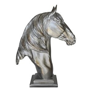 At Büst 32x45cm Gümüş