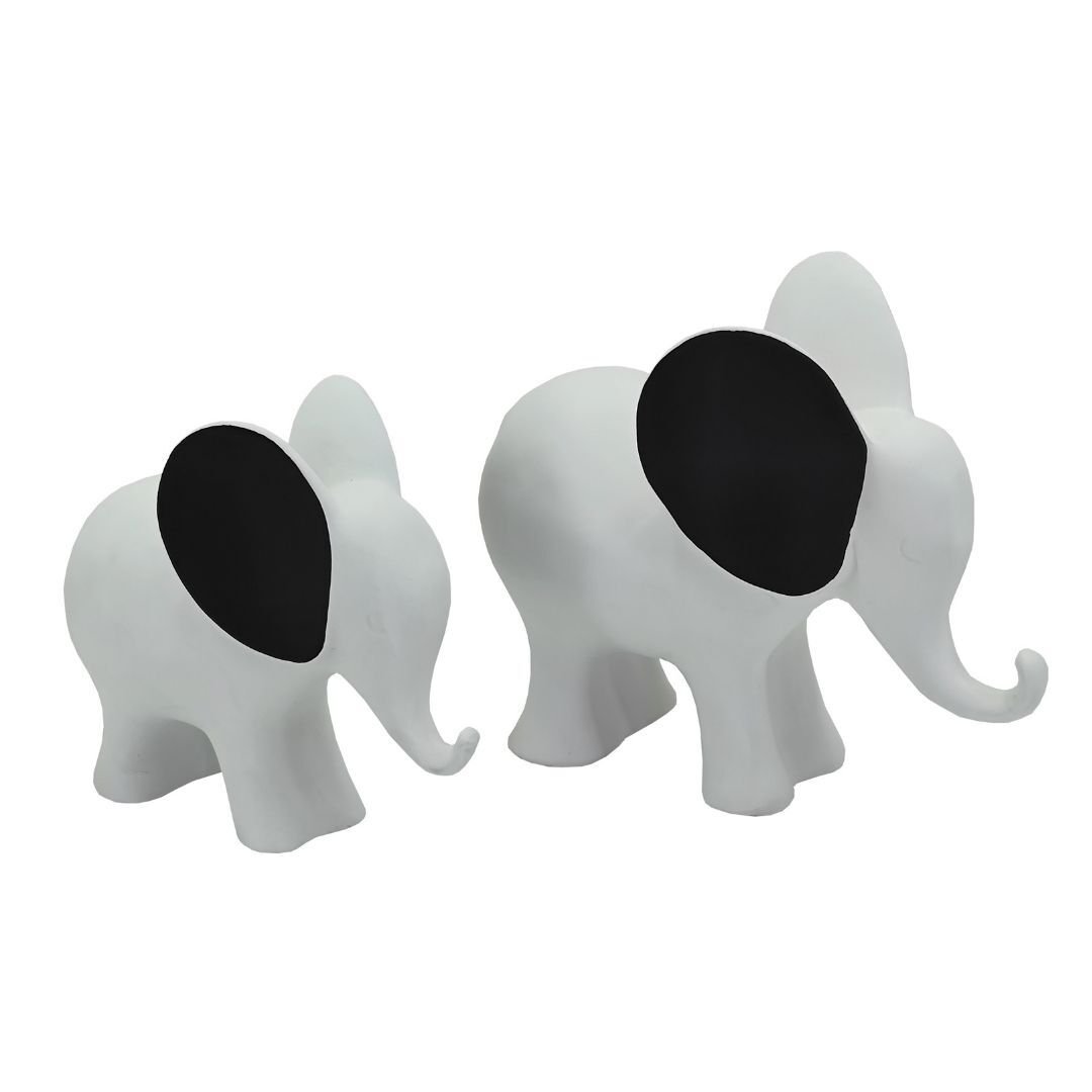 2li Set Tombul Fil 23x27cm Beyaz