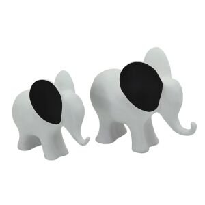 2li Set Tombul Fil 23x27cm Beyaz