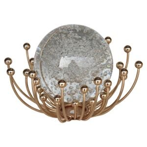 Dekoratif Kristal Küre Altın 12x17cm