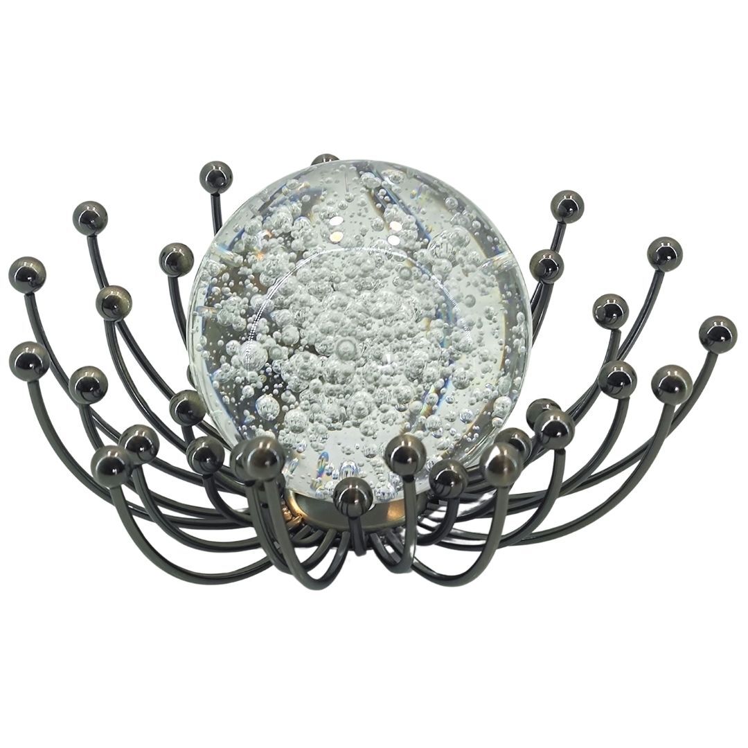 Dekoratif Kristal Küre Antrasit 12x17cm
