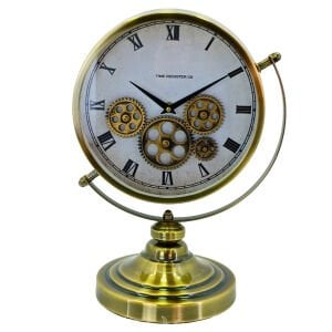 Çarklı Masa Saati Eskitme 28x40cm