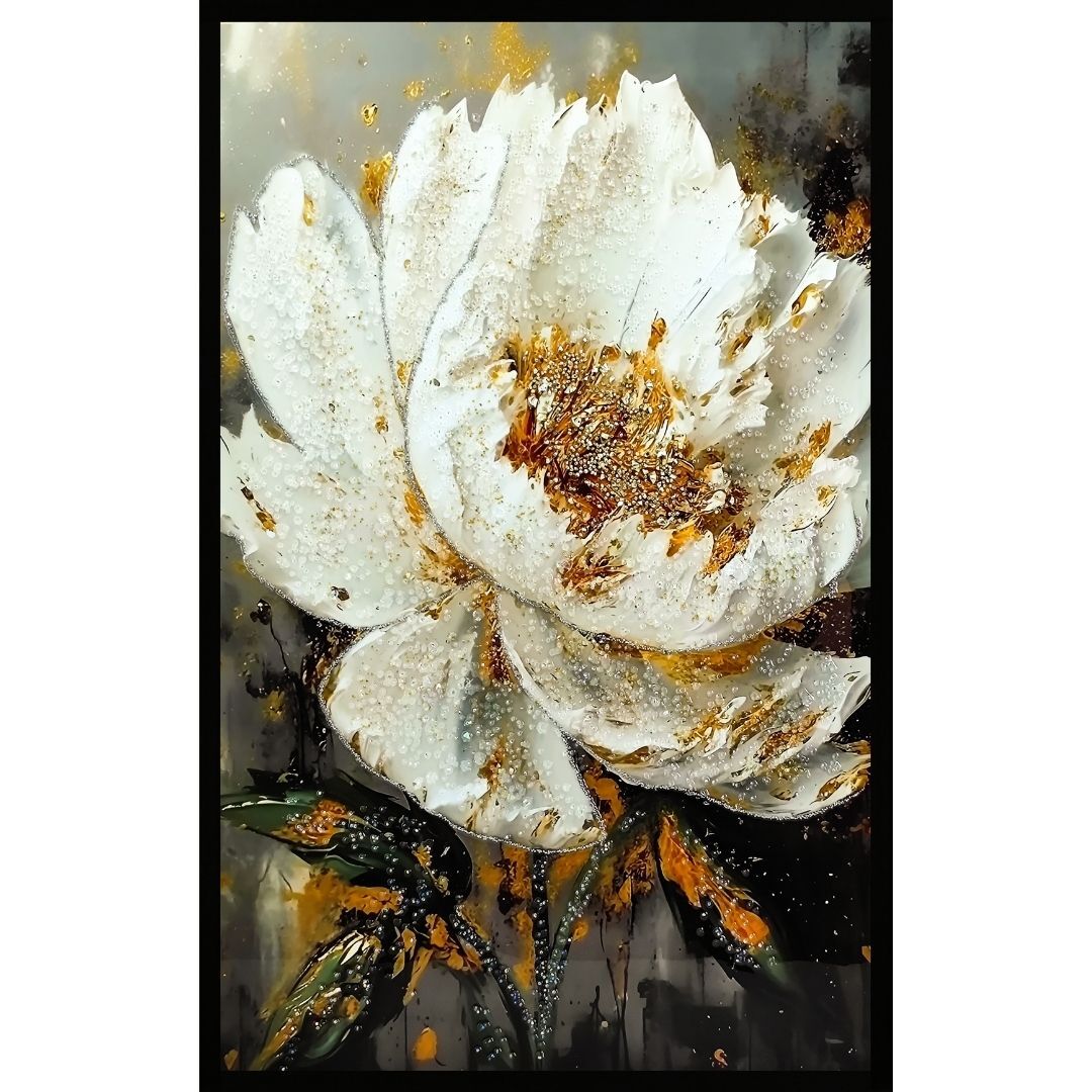 Epoksi Çiçek Tablo 75x115cm