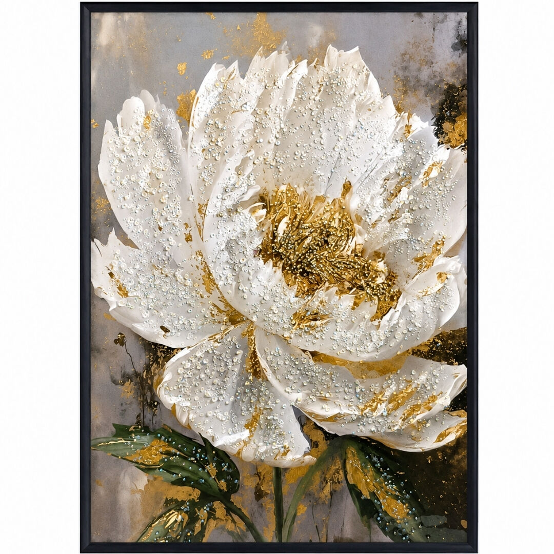 Epoksi Çiçek Tablo 75x115cm