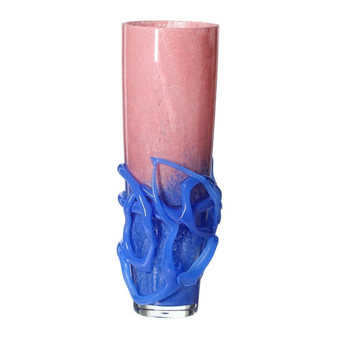 Renkli Cam Vazo 14x36cm