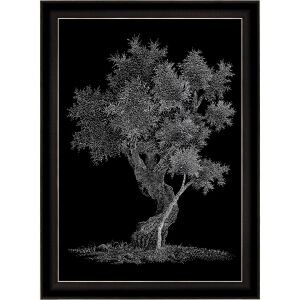 Işıltılı Ağaç Gümüş Tablo 82x112cm