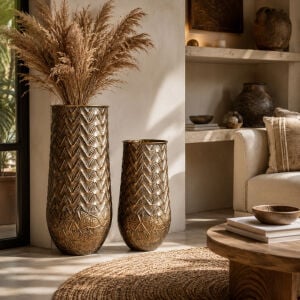 2li Set Metal Vazo 40x85cm