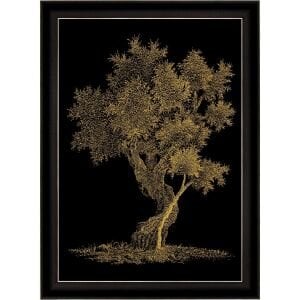 Işıltılı Ağaç Altın Tablo 82x112cm