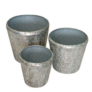 3lü Set Metal Saksı 37x40cm