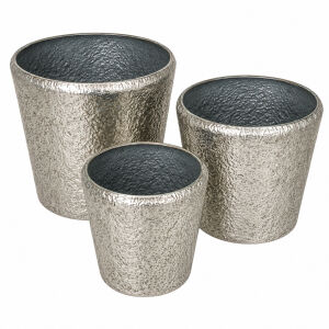 3lü Set Metal Saksı 37x40cm