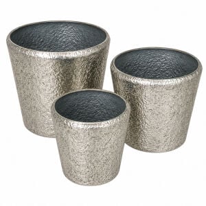 3lü Set Metal Saksı 37x40cm