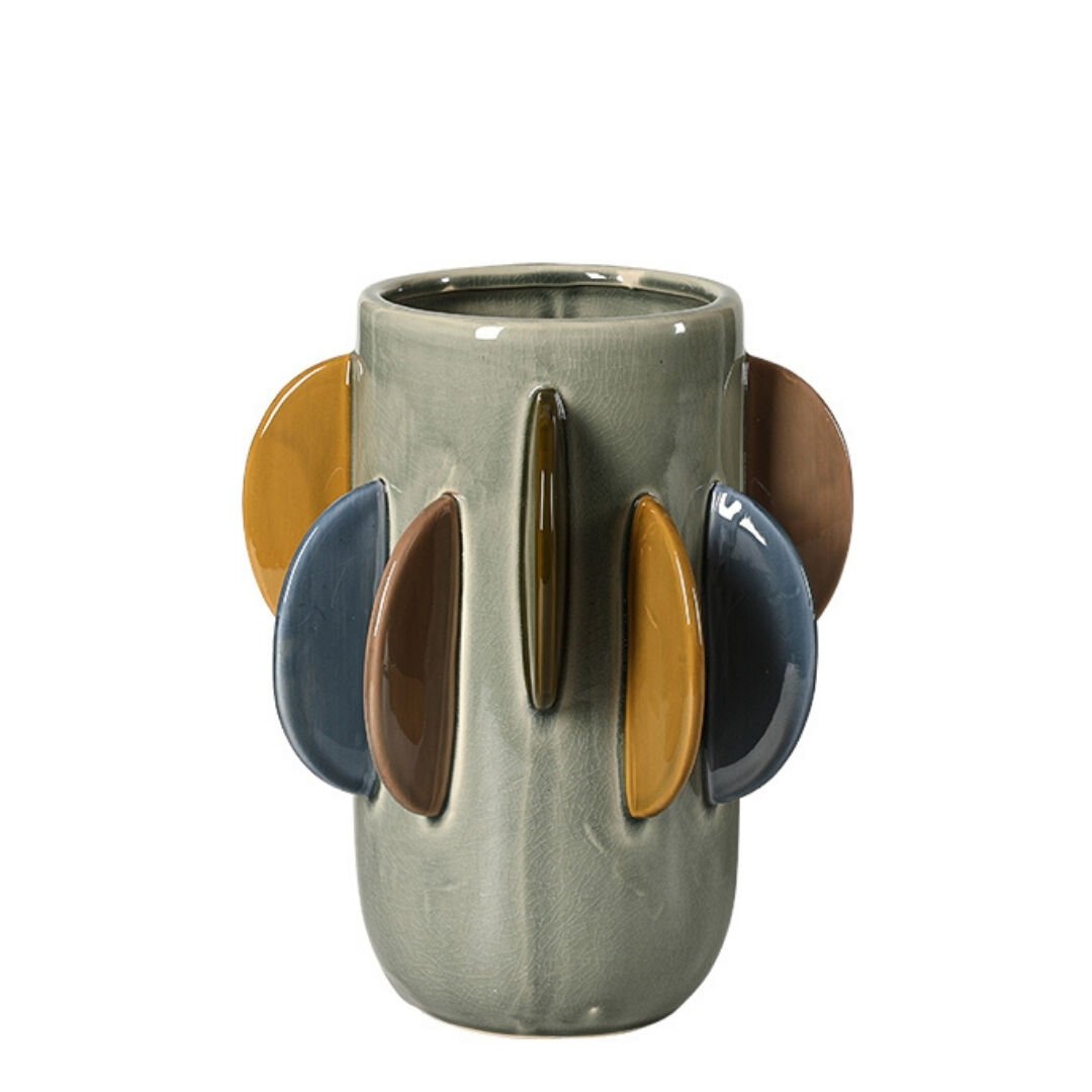 Seramik Soyut Vazo 19x26cm