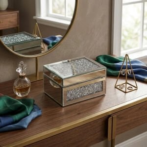 Taşlı Mücevher Kutusu Küçük 9x15cm