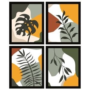 UV 4 lü Set Yaprak Tablo 110x140cm