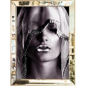 Aynalı Bayan Tuval Tablo 82x112cm