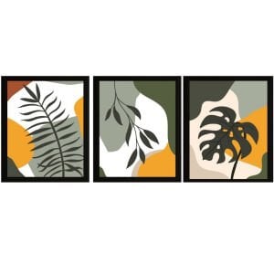 UV 3lü Set Yaprak Tablo 80x180cm