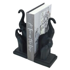 2li Set Kitap Tutucu Fil 20x26cm Siyah