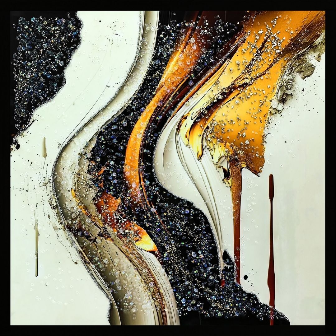 Epoksi Soyut Tablo 85x85cm