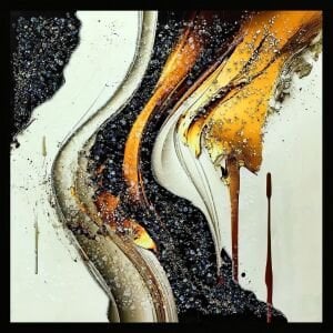 Epoksi Soyut Tablo 85x85cm