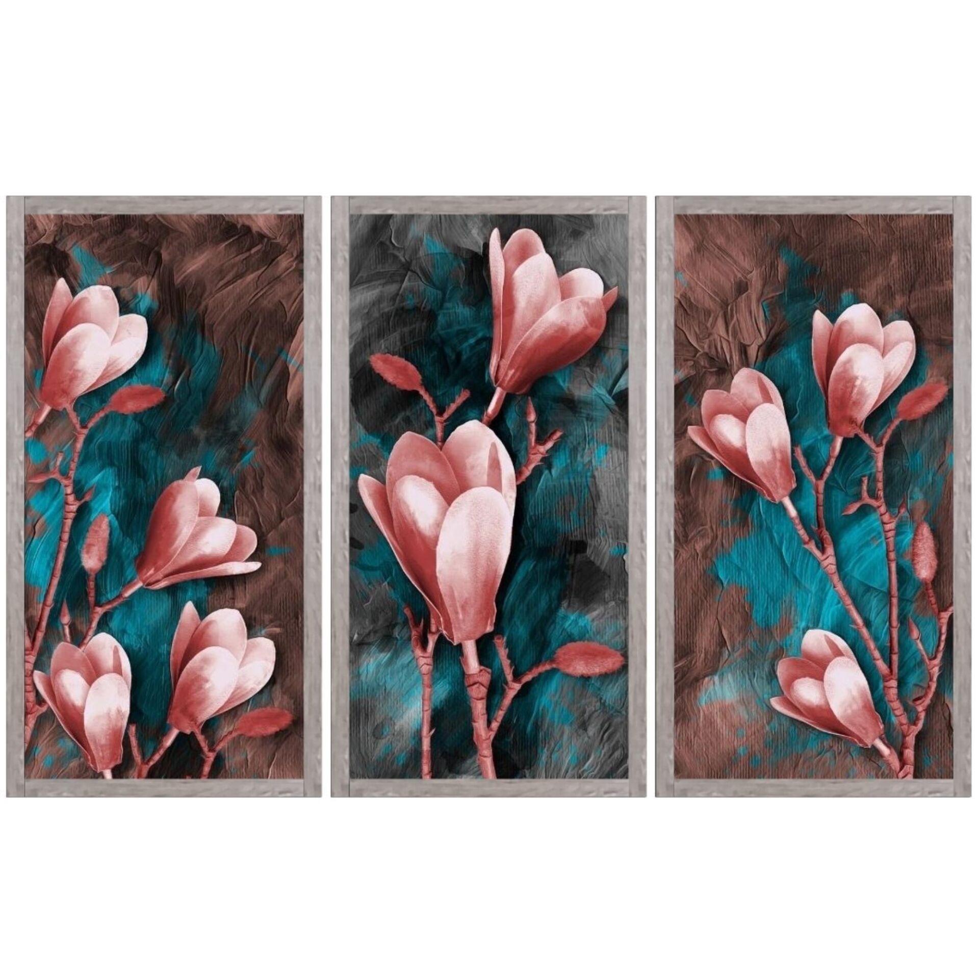 UV 3 lü Set Manolya Tablo 95x150cm